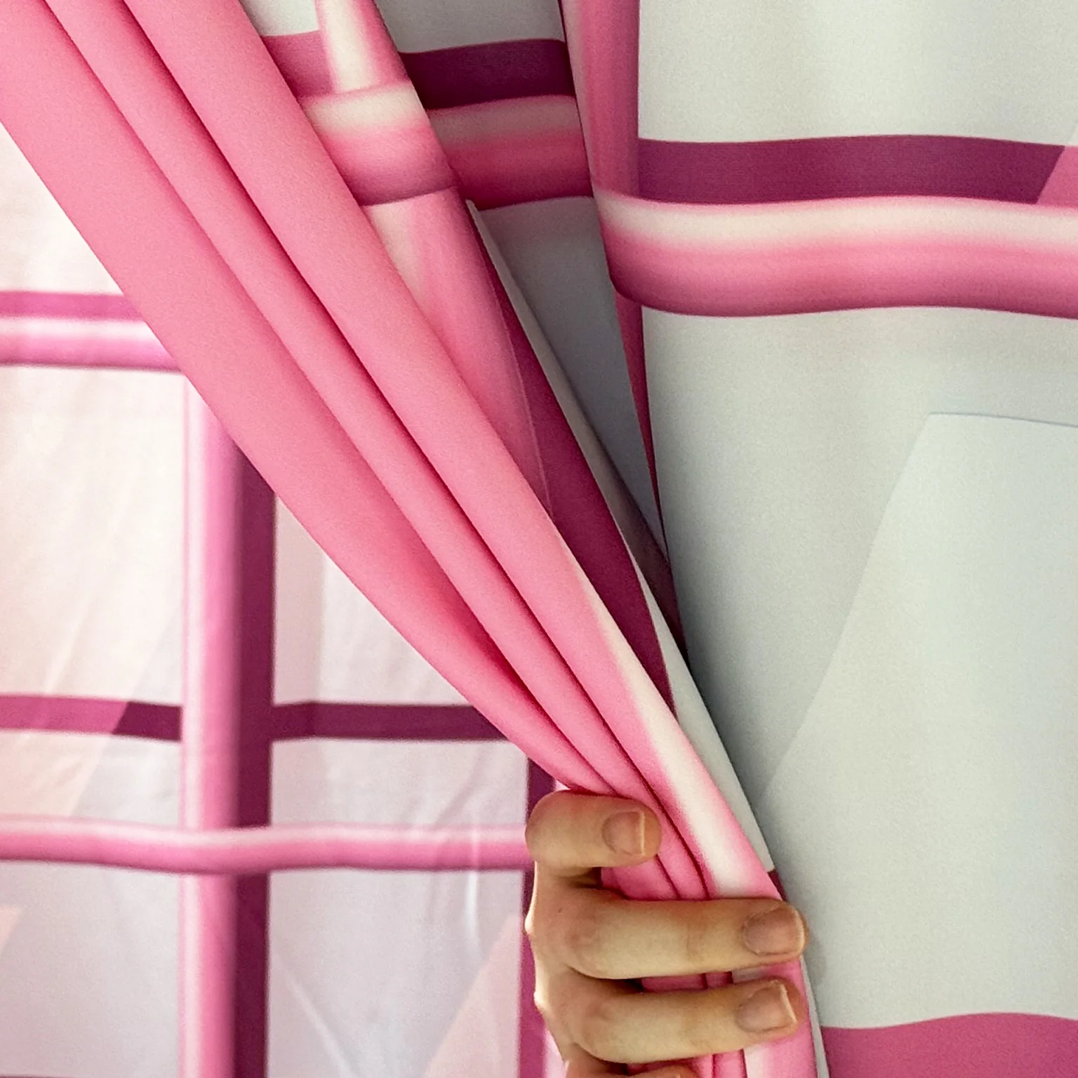 Pink Telephone Booth Printed Backdrop Spandex Cover - Image 5