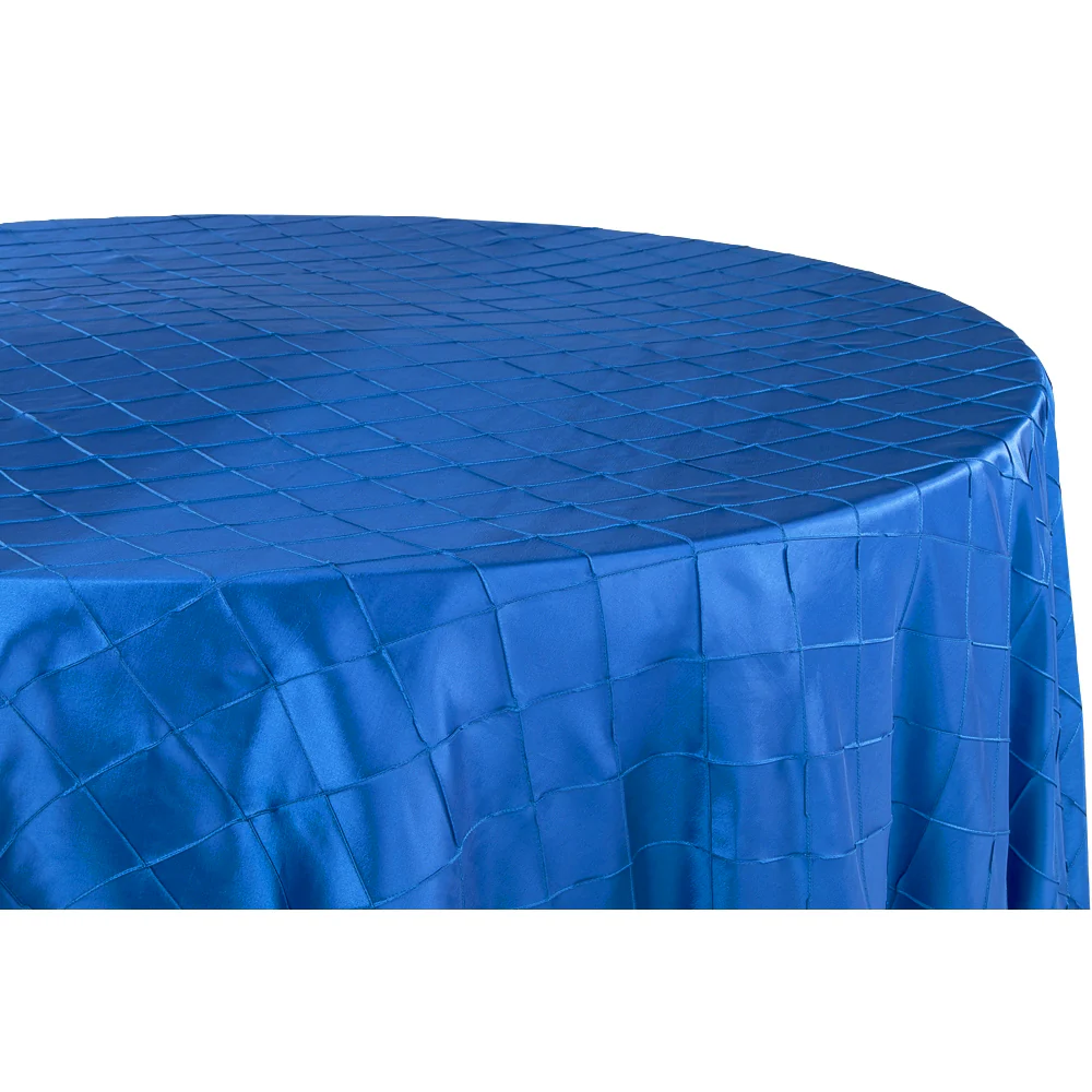 Pintuck 120" Round Tablecloth - Royal Blue - Image 2