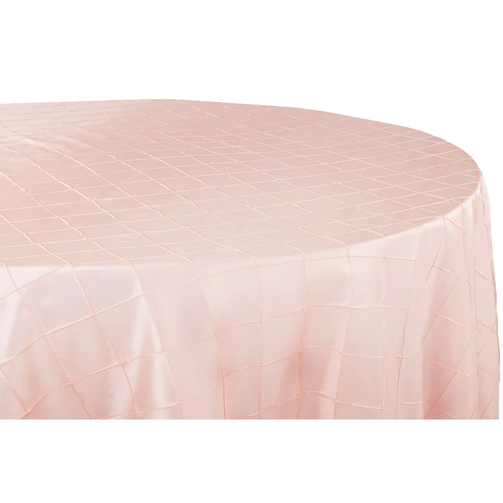 Pintuck 132" Round Tablecloth - Blush/Rose Gold - Image 2