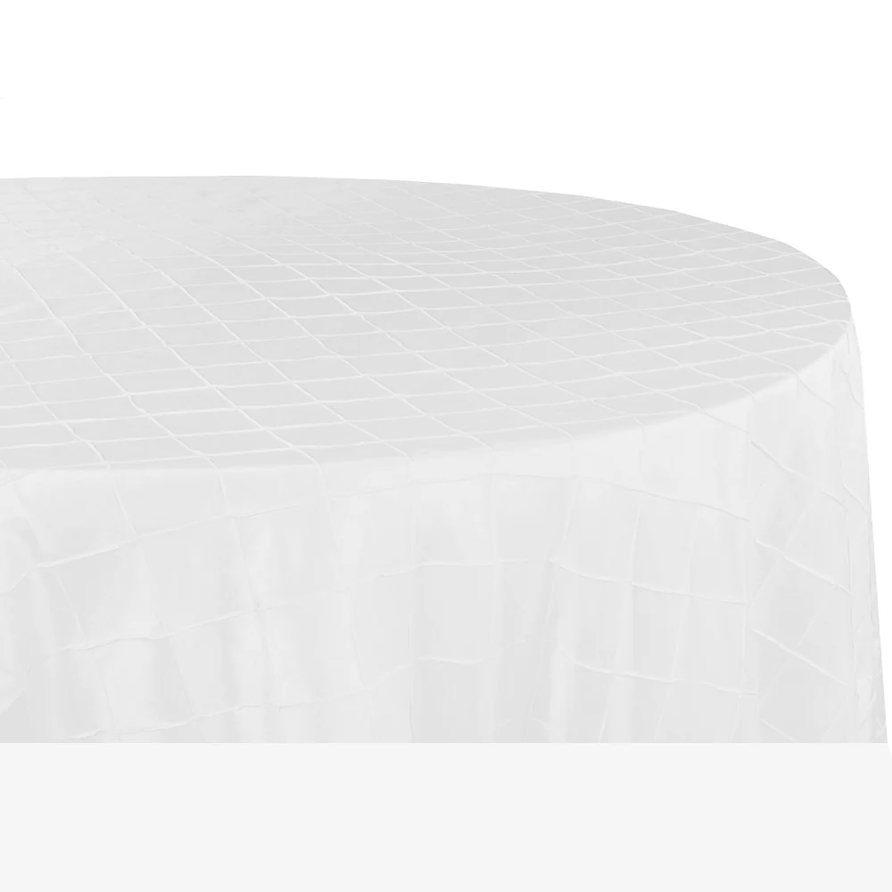 Pintuck 132" Round Tablecloth - White - Image 5