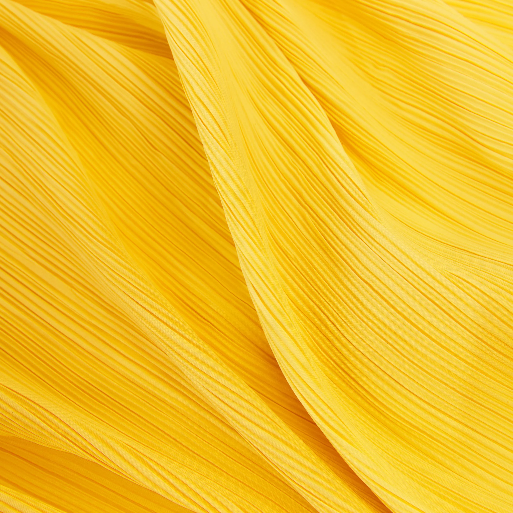 Pleated Crinkle DIY Textured Fabric 10 yards - Yellow - Image 5