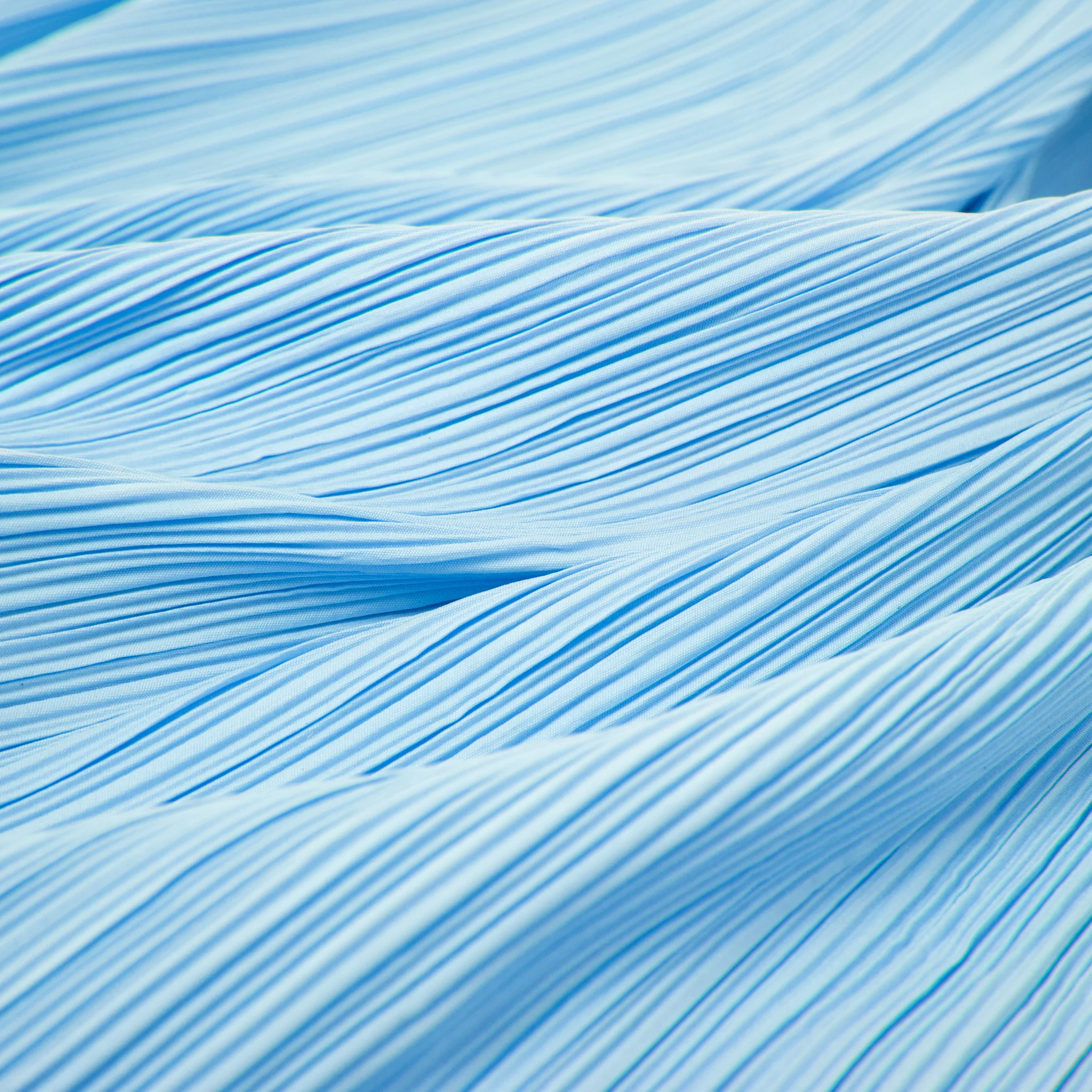 Pleated Crinkle DIY Textured Fabric 10 yards - Baby Blue - Image 4