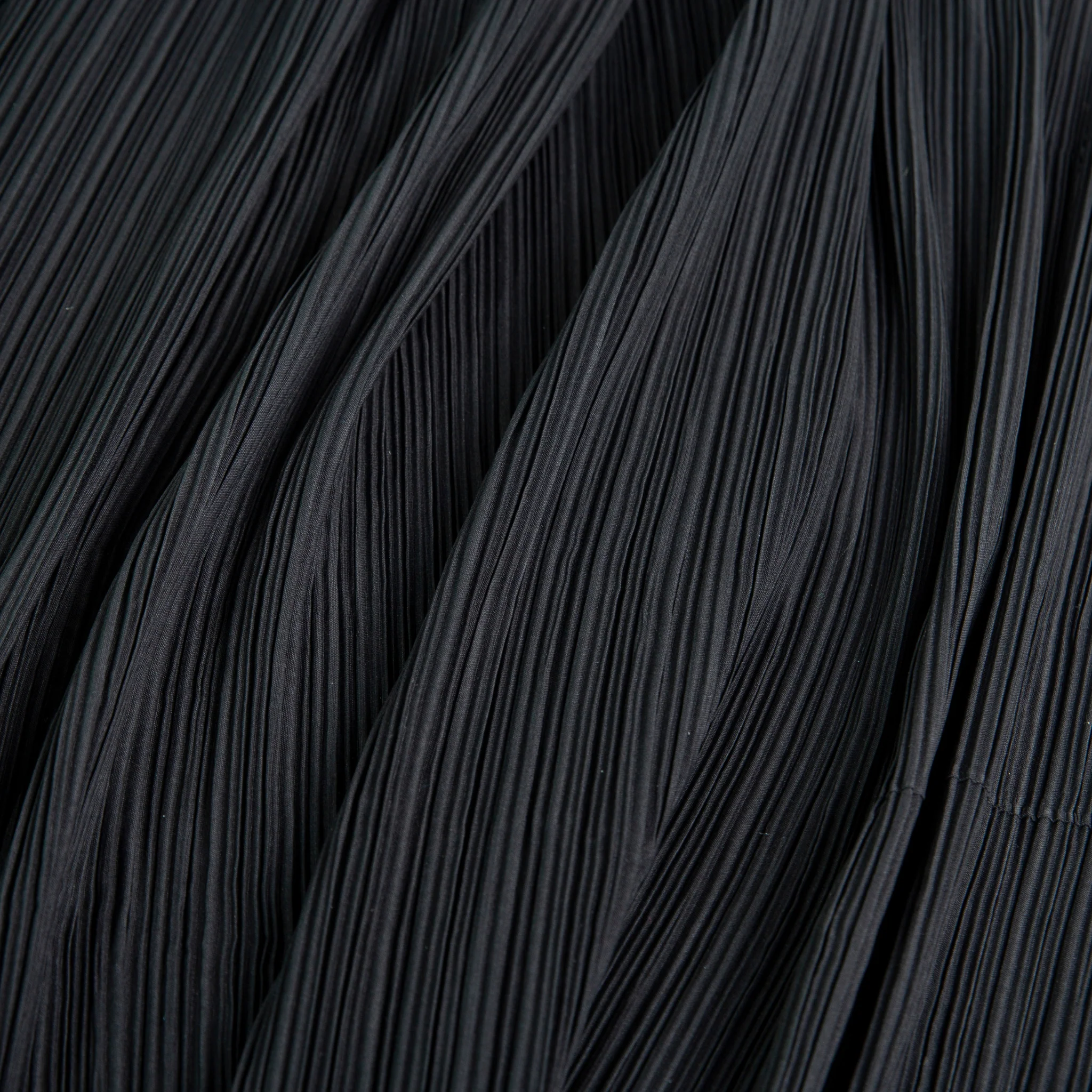 Pleated Crinkle DIY Textured Fabric 10 yards - Black - Image 5