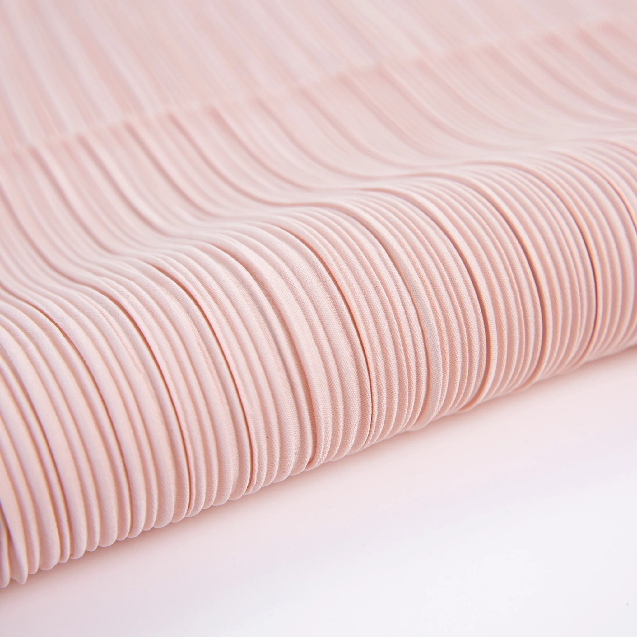 Pleated Crinkle DIY Textured Fabric 10 yards - Blush/Rose Gold - Image 2