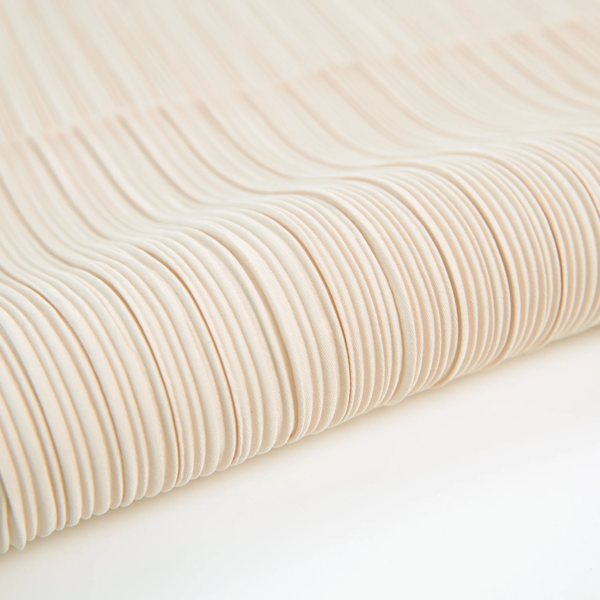 Pleated Crinkle DIY Textured Fabric 10 yards - Champagne - Image 2