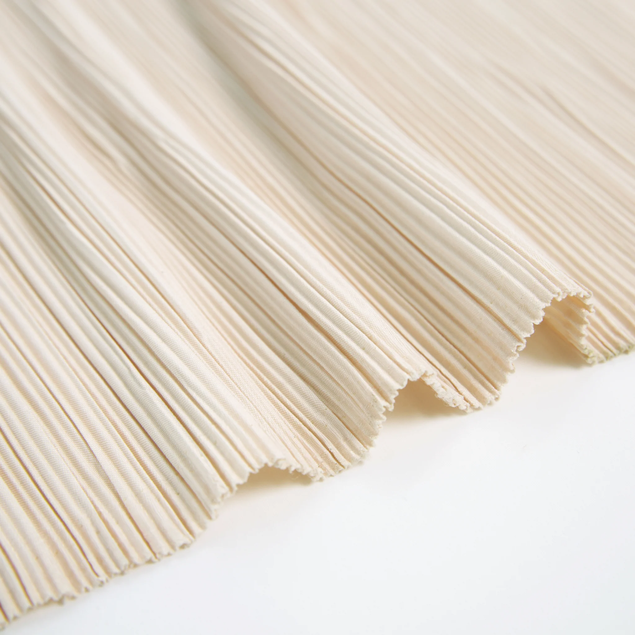 Pleated Crinkle DIY Textured Fabric 10 yards - Champagne - Image 4