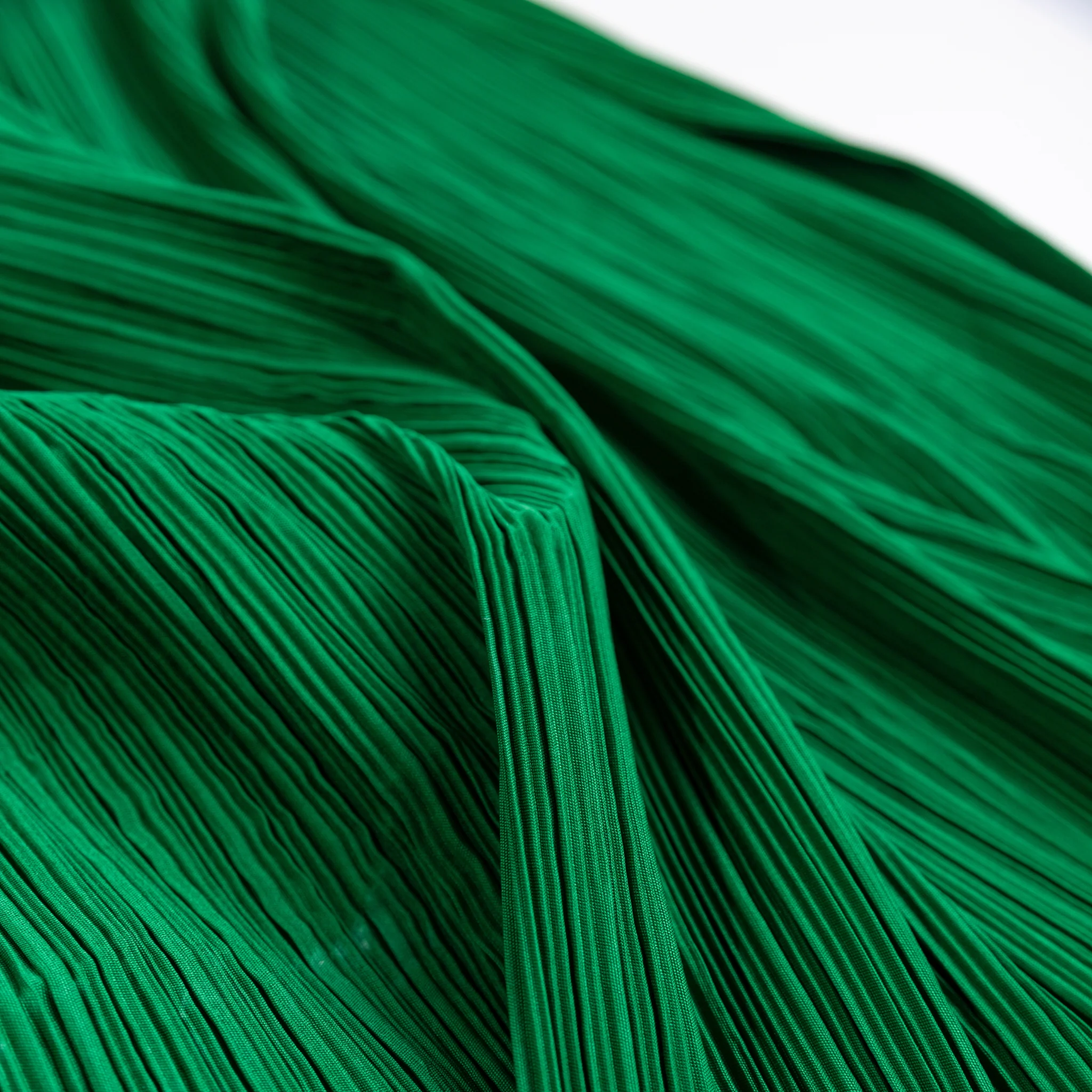 Pleated Crinkle DIY Textured Fabric 10 yards - Emerald Green - Image 4