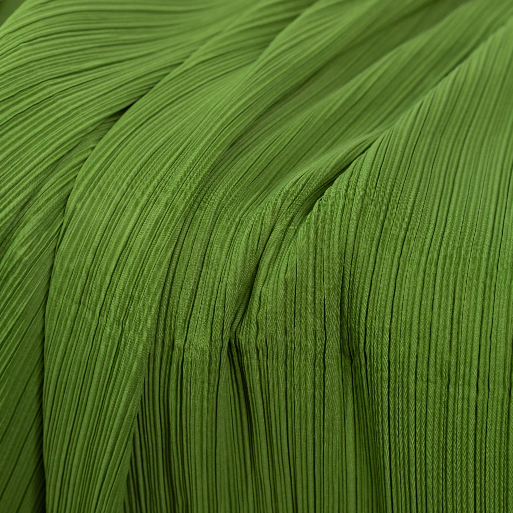 Pleated Crinkle DIY Textured Fabric 10 yards - Olive Green - Image 5