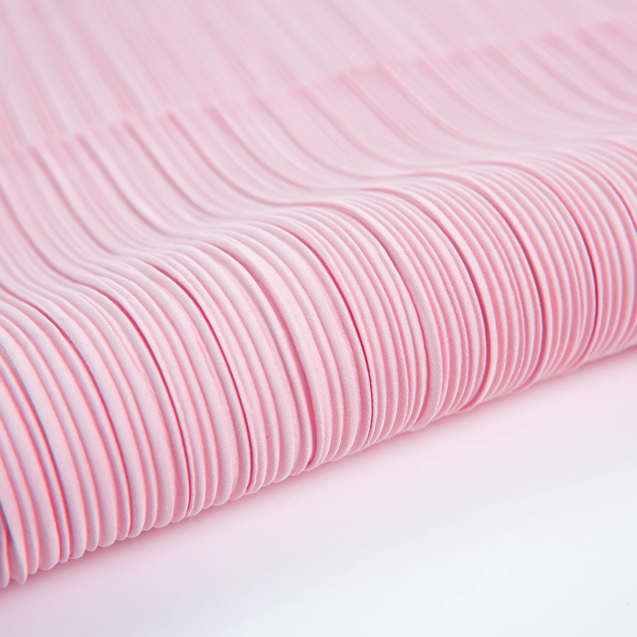 Pleated Crinkle DIY Textured Fabric 10 yards - Pink - Image 2