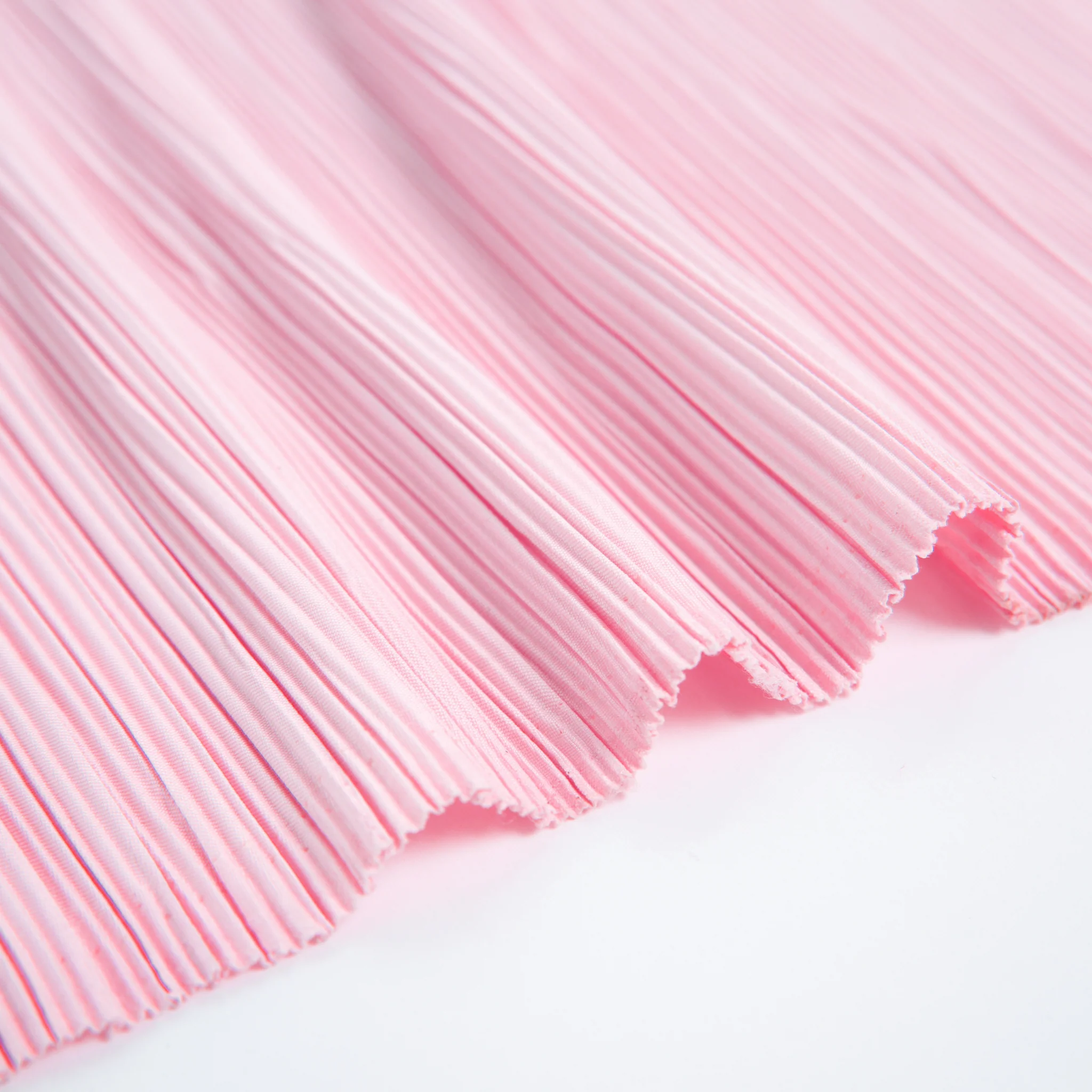 Pleated Crinkle DIY Textured Fabric 10 yards - Pink - Image 3