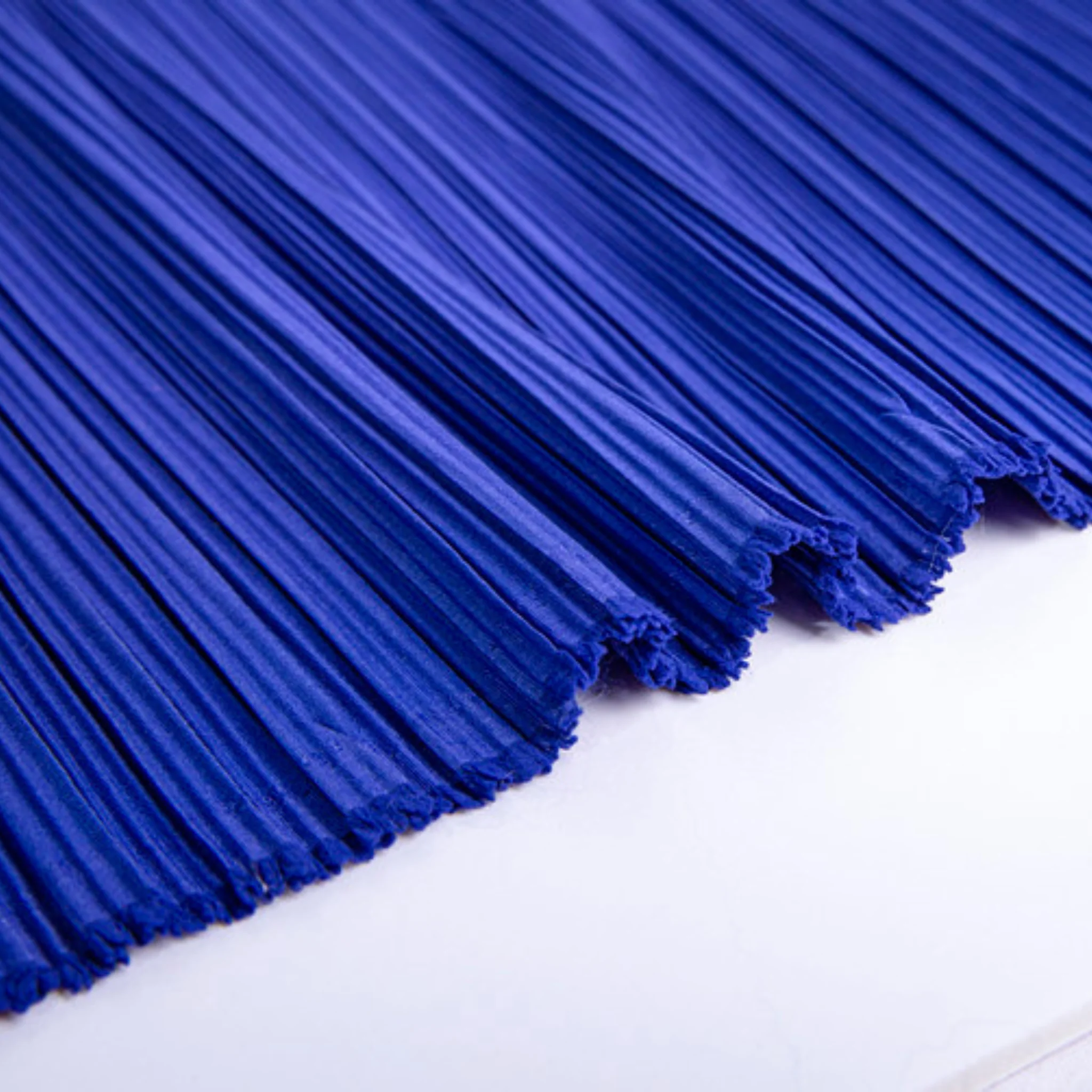 Pleated Crinkle DIY Textured Fabric 10 yards - Royal Blue - Image 2