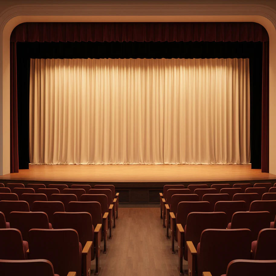 Poly Premier Fire Retardant (FR) 10ft H x 60" W drape/backdrop - Ivory - Image 5