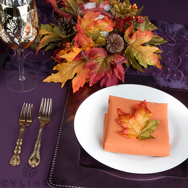 Premium Polyester 108" Round Tablecloth - Eggplant/Plum - Image 4
