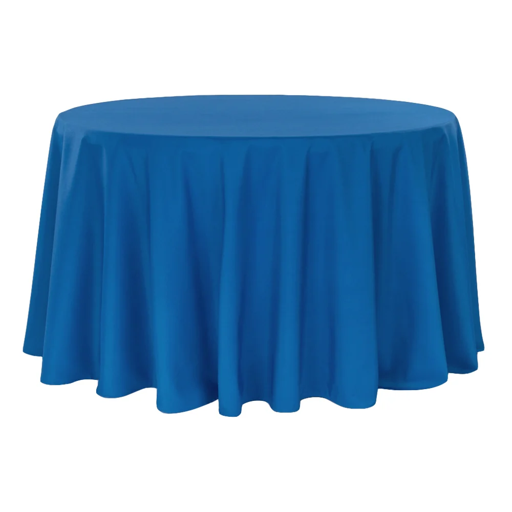 Premium Polyester 108" Round Tablecloth - Royal Blue