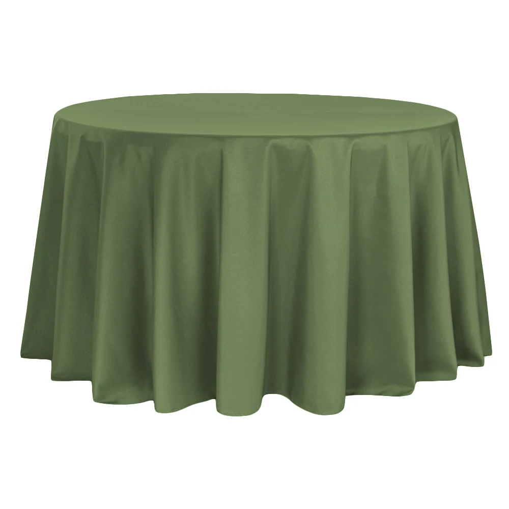 Premium Polyester 108" Round Tablecloth - Willow Green