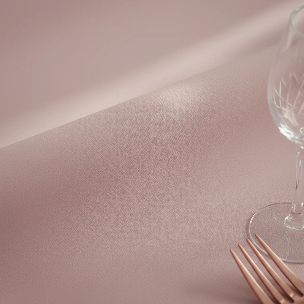 Premium Polyester 120" Round Tablecloth - Dusty Rose/Mauve - Image 4