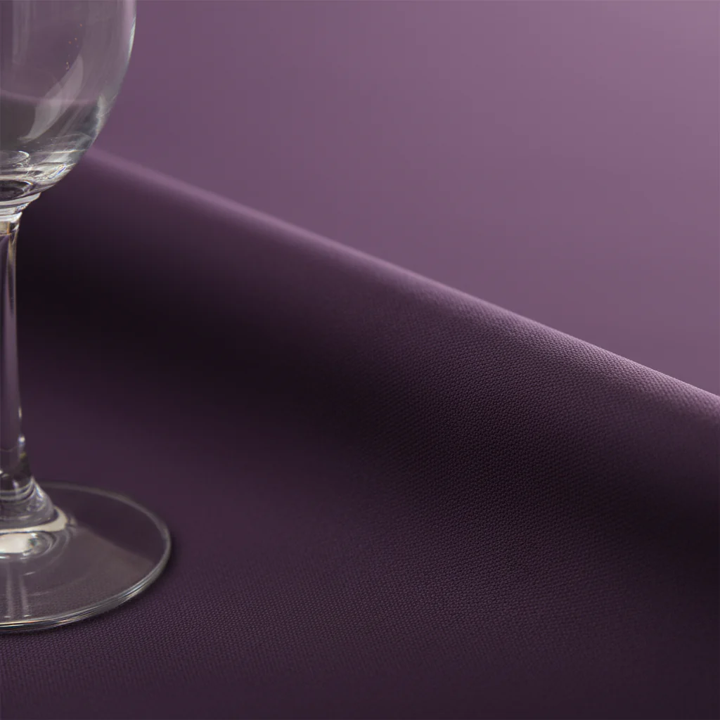 Premium Polyester 120" Round Tablecloth - Eggplant/Plum - Image 4