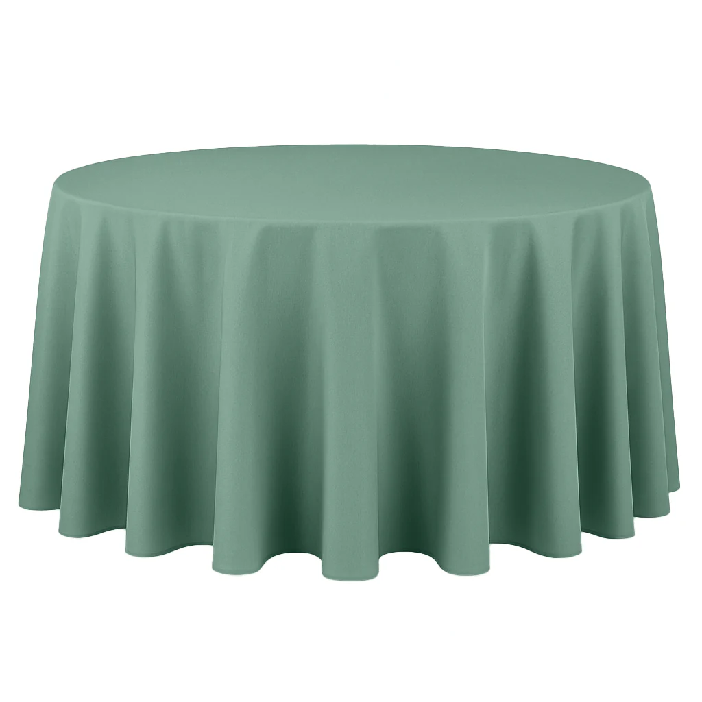 Premium Polyester 120" Round Tablecloth - Eucalyptus