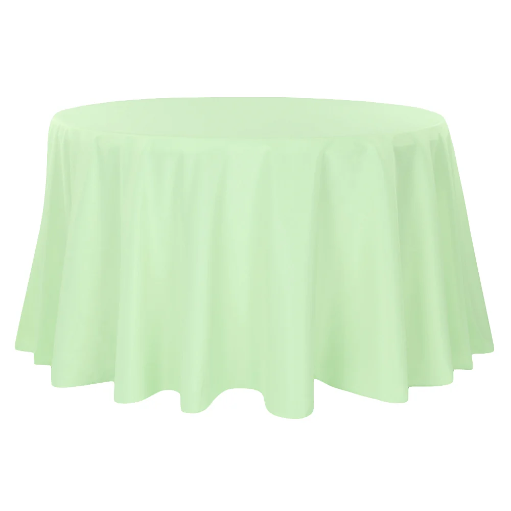 Premium Polyester 120" Round Tablecloth - Mint Green