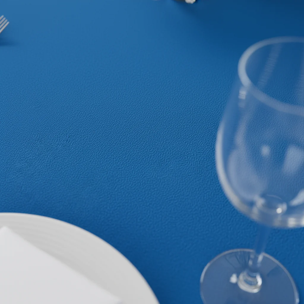 Premium Polyester 120" Round Tablecloth - Royal Blue - Image 4