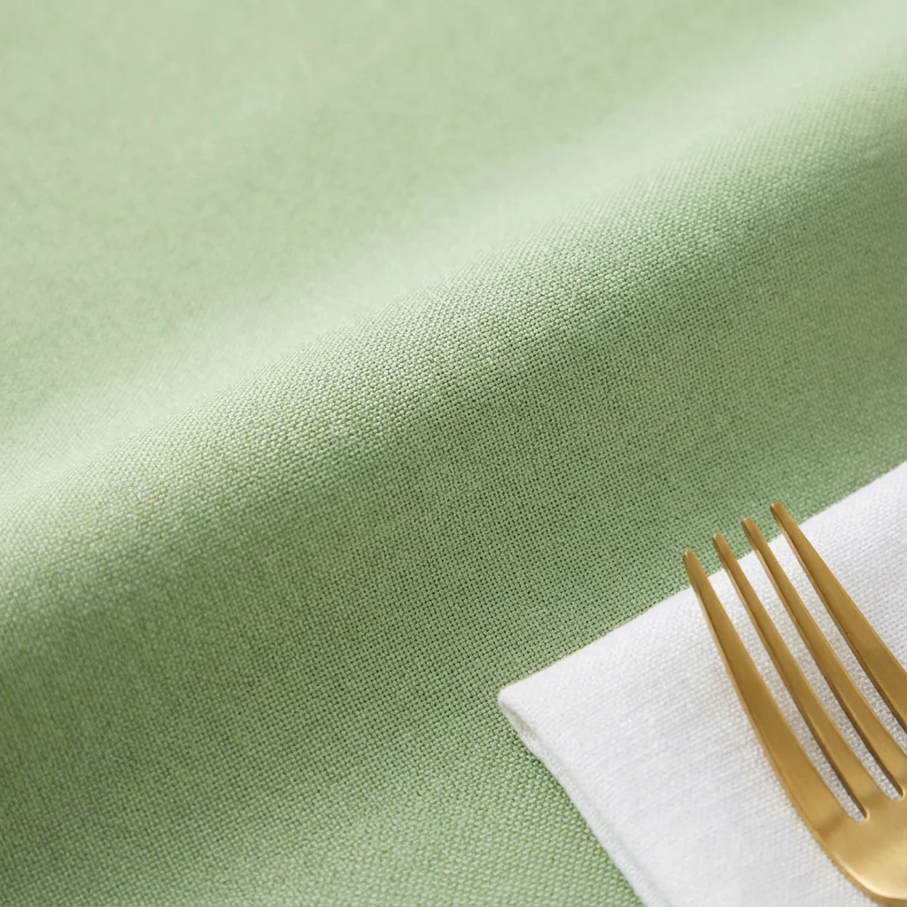 Premium Polyester 120" Round Tablecloth - Sage Green - Image 4