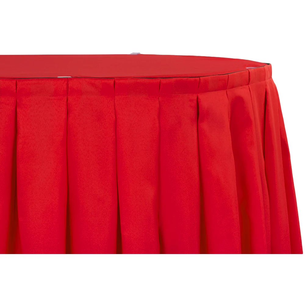 Polyester 14ft Table Skirt - Red - Image 2