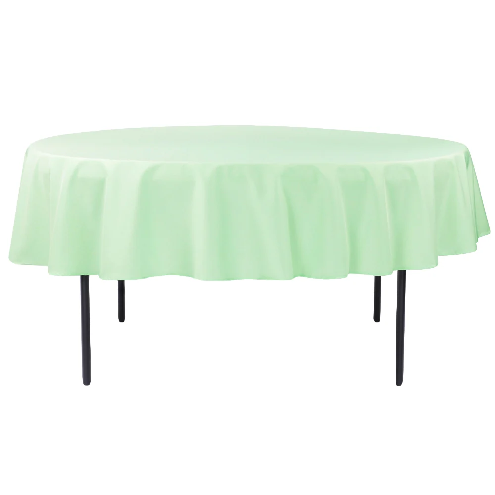 Premium Polyester 90" Round Tablecloth - Mint Green