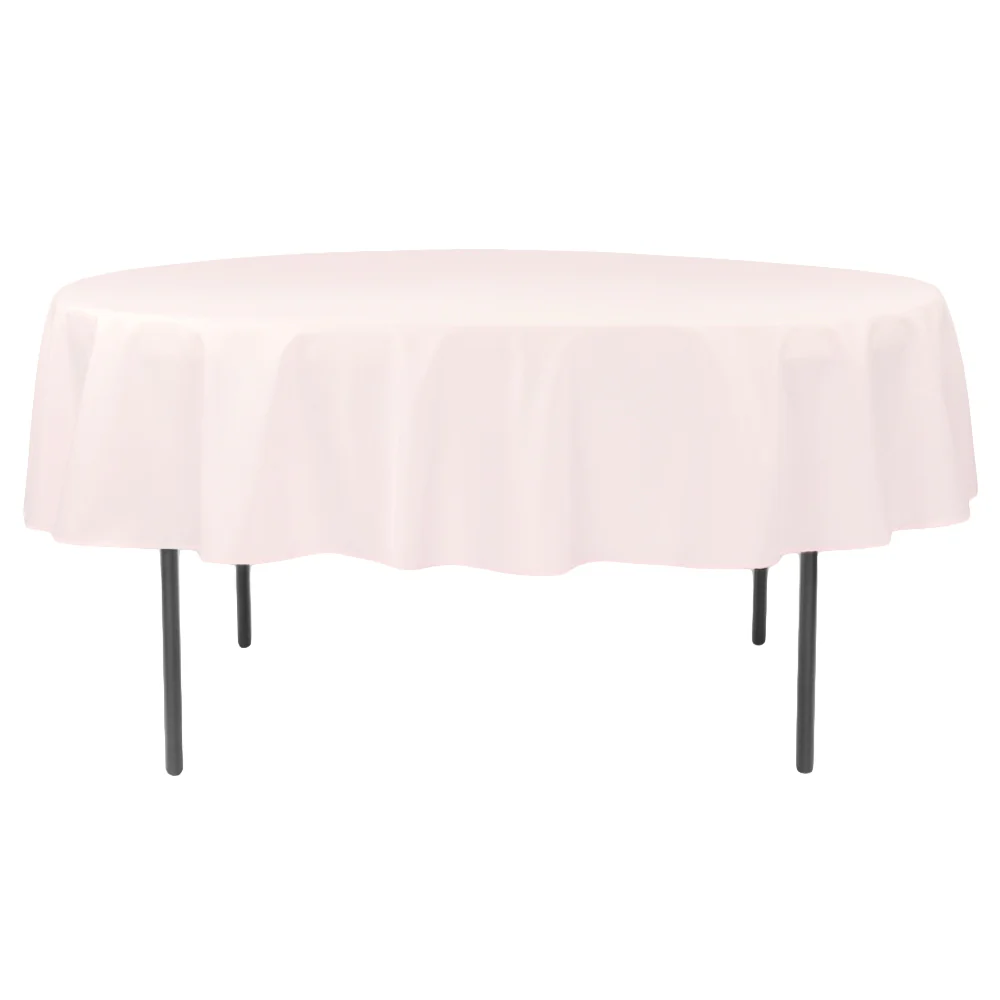 Premium Polyester 90" Round Tablecloth - Pastel Pink