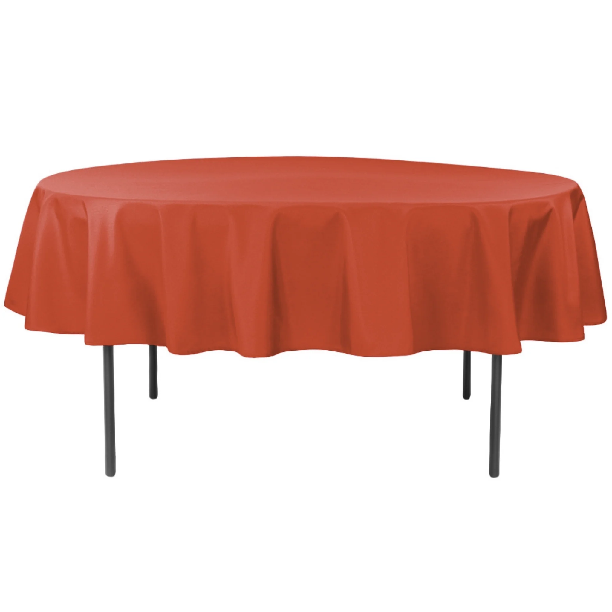 Premium Polyester 90" Round Tablecloth - Rust