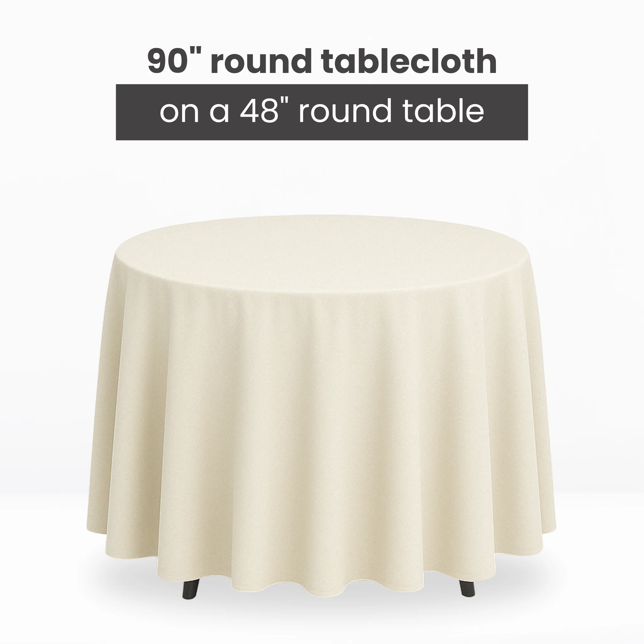 Premium Polyester 90" Round Tablecloth - Rust - Image 2