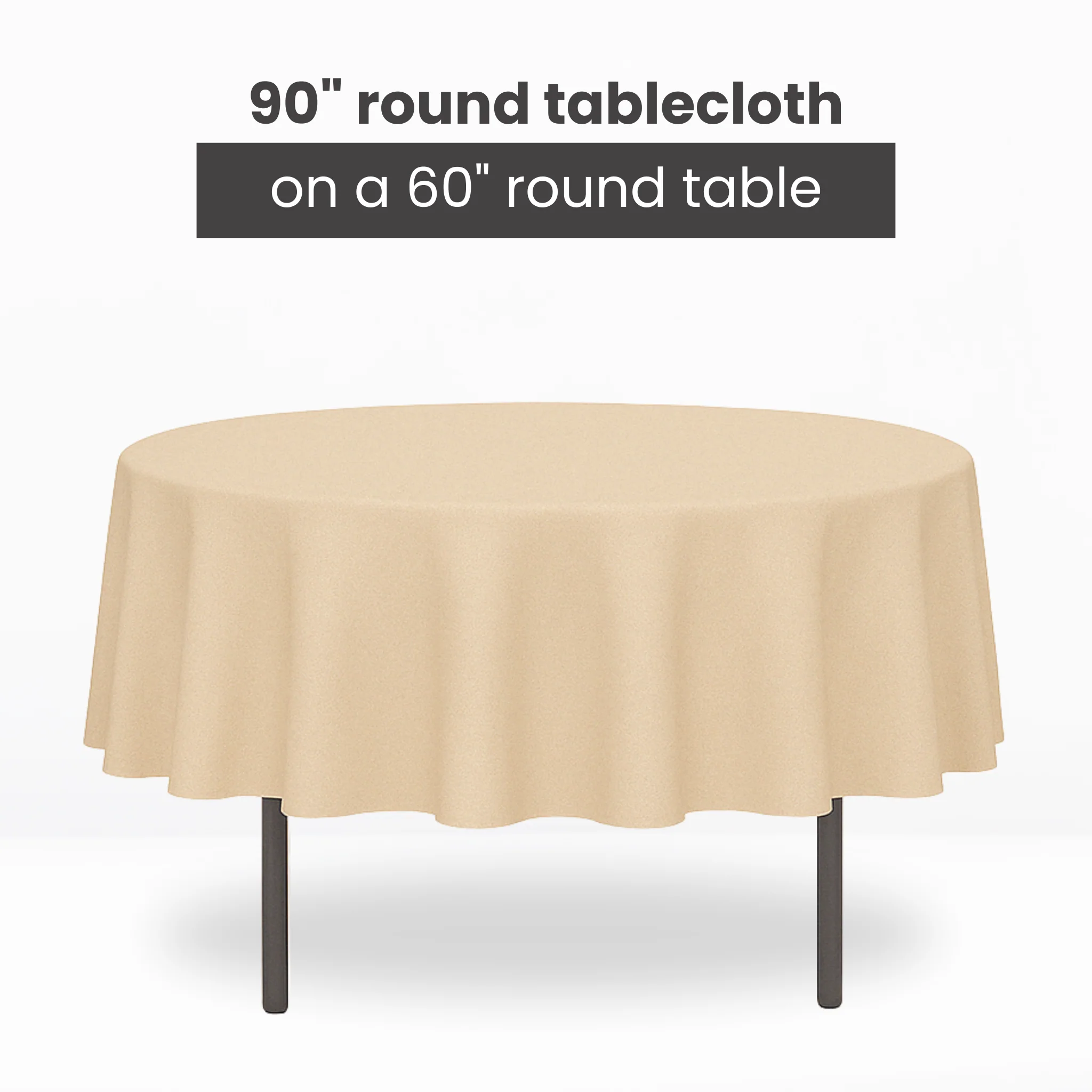 Premium Polyester 90" Round Tablecloth - Rust - Image 3