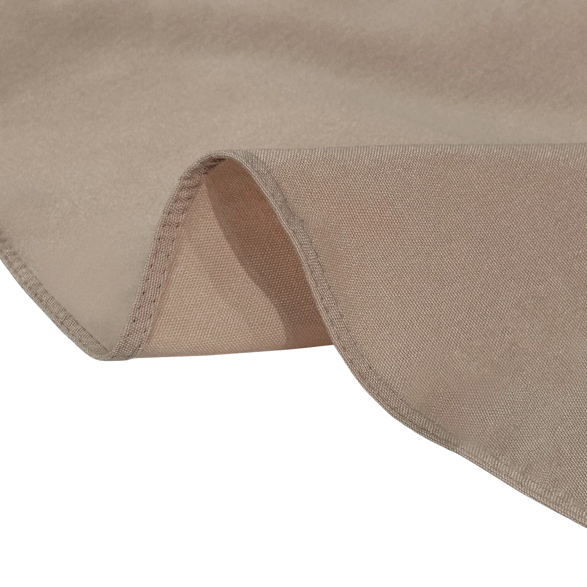 Premium Polyester 90" Round Tablecloth - Taupe - Image 3