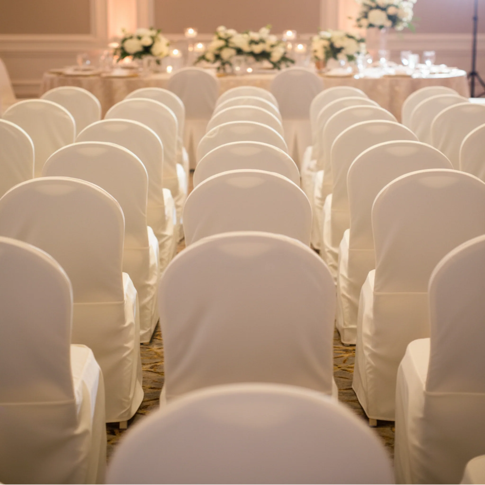 Polyester Banquet Chair Cover - Ivory - Image 4