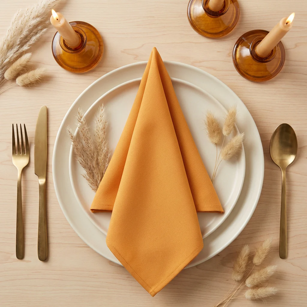 Premium Polyester Napkin 20"x20" - Burnt Orange - Image 3