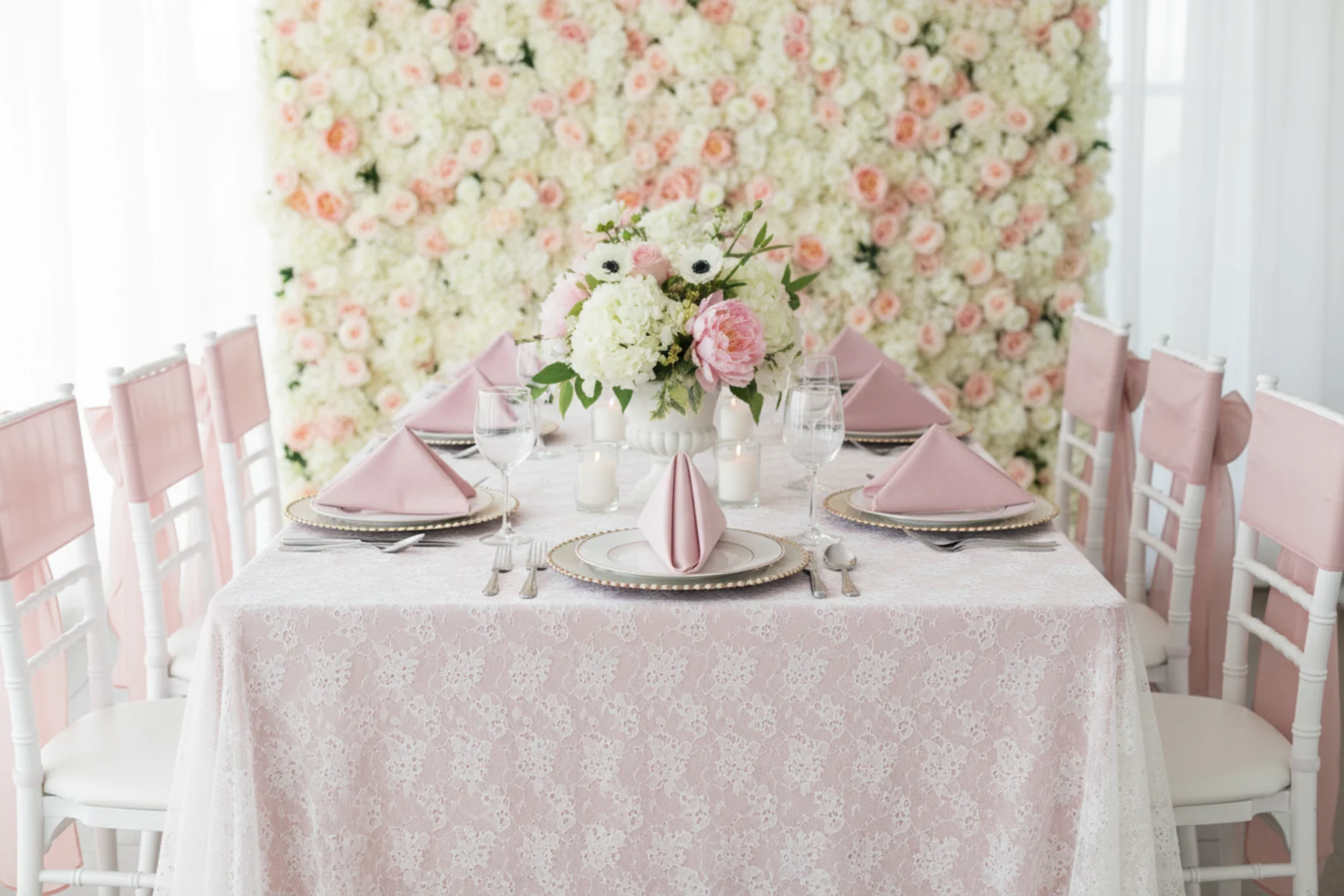 Premium Polyester Napkin 20"x20" - Dusty Rose/Mauve - Image 7