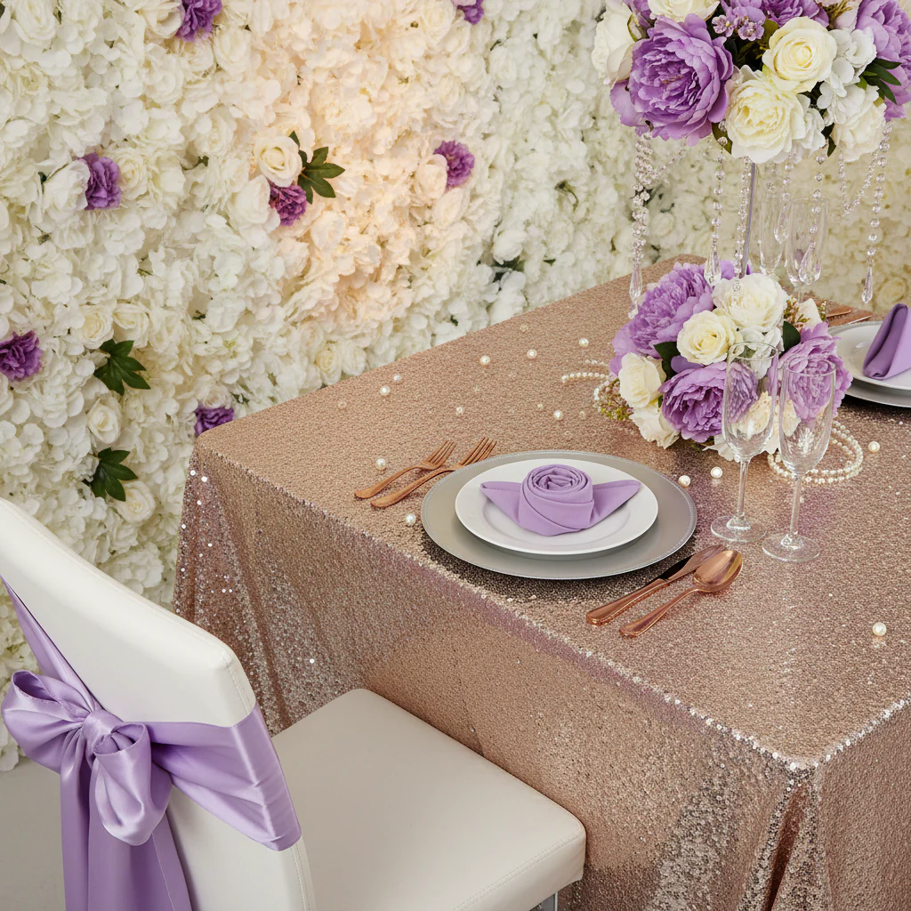 Premium Polyester Napkin 20"x20" - Lavender - Image 4