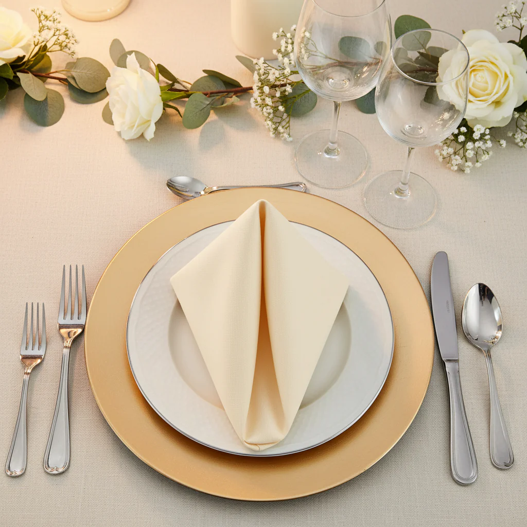 Premium Polyester Napkin 20"x20" - Nude - Image 3
