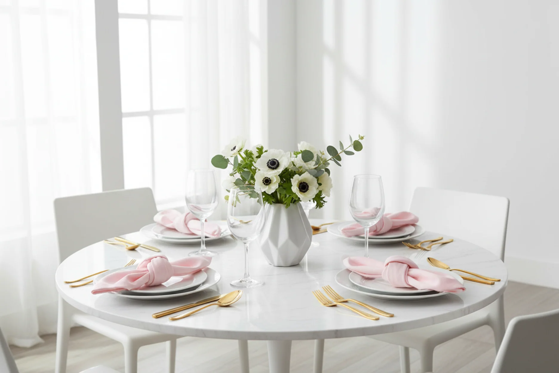 Premium Polyester Napkin 20"x20" - Pastel Pink - Image 2
