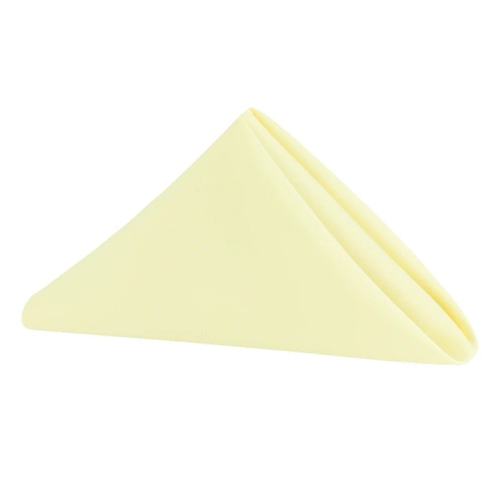 Premium Polyester Napkin 20"x20" - Pastel Yellow