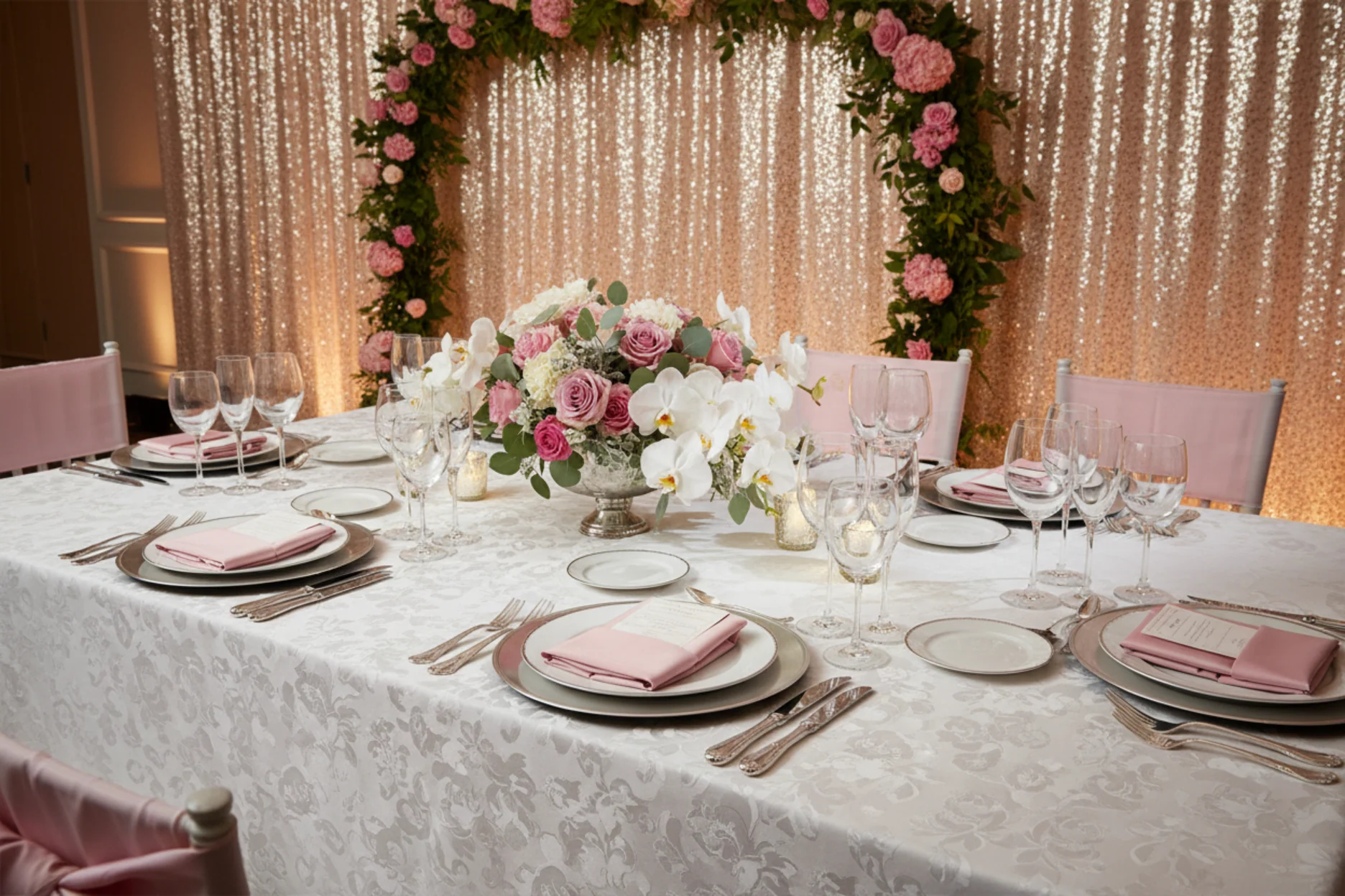 Premium Polyester Napkin 20"x20" - Pink - Image 2