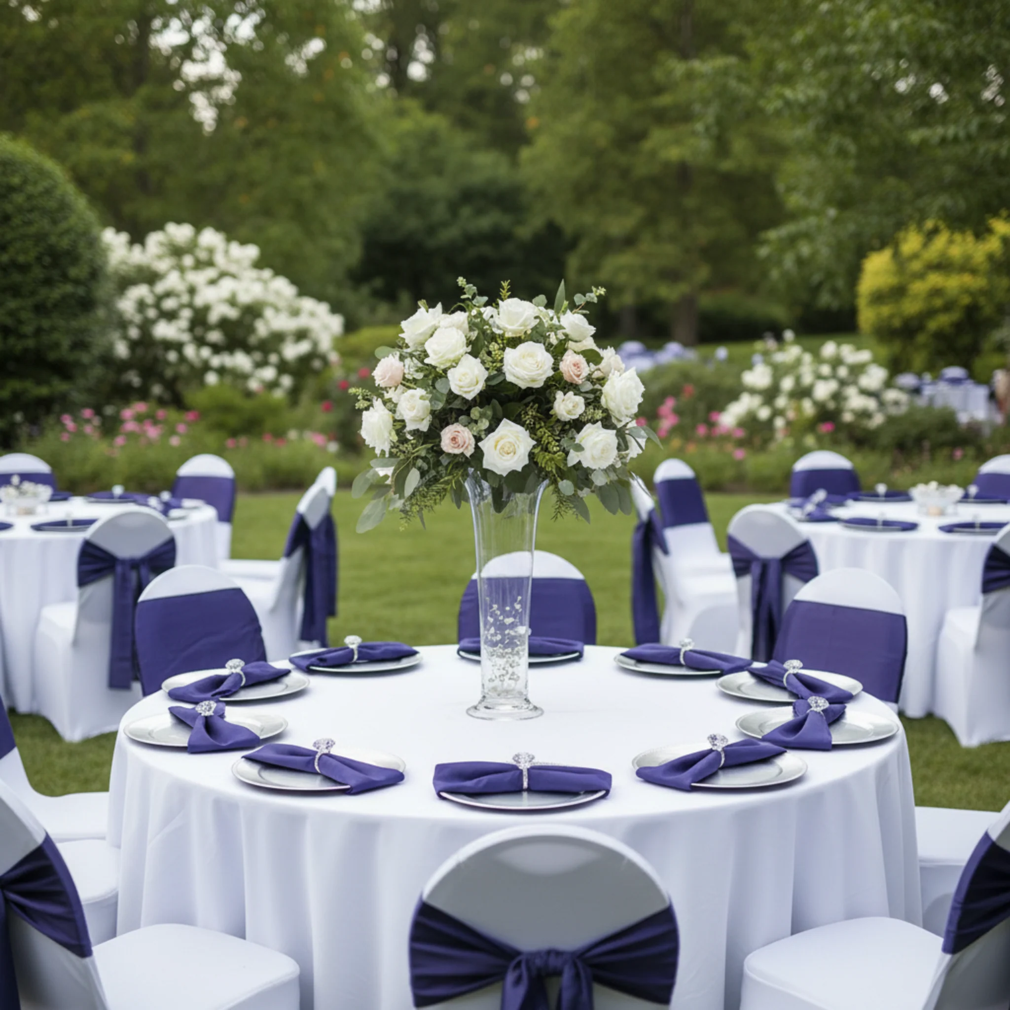 Premium Polyester Napkin 20"x20" - Purple - Image 3