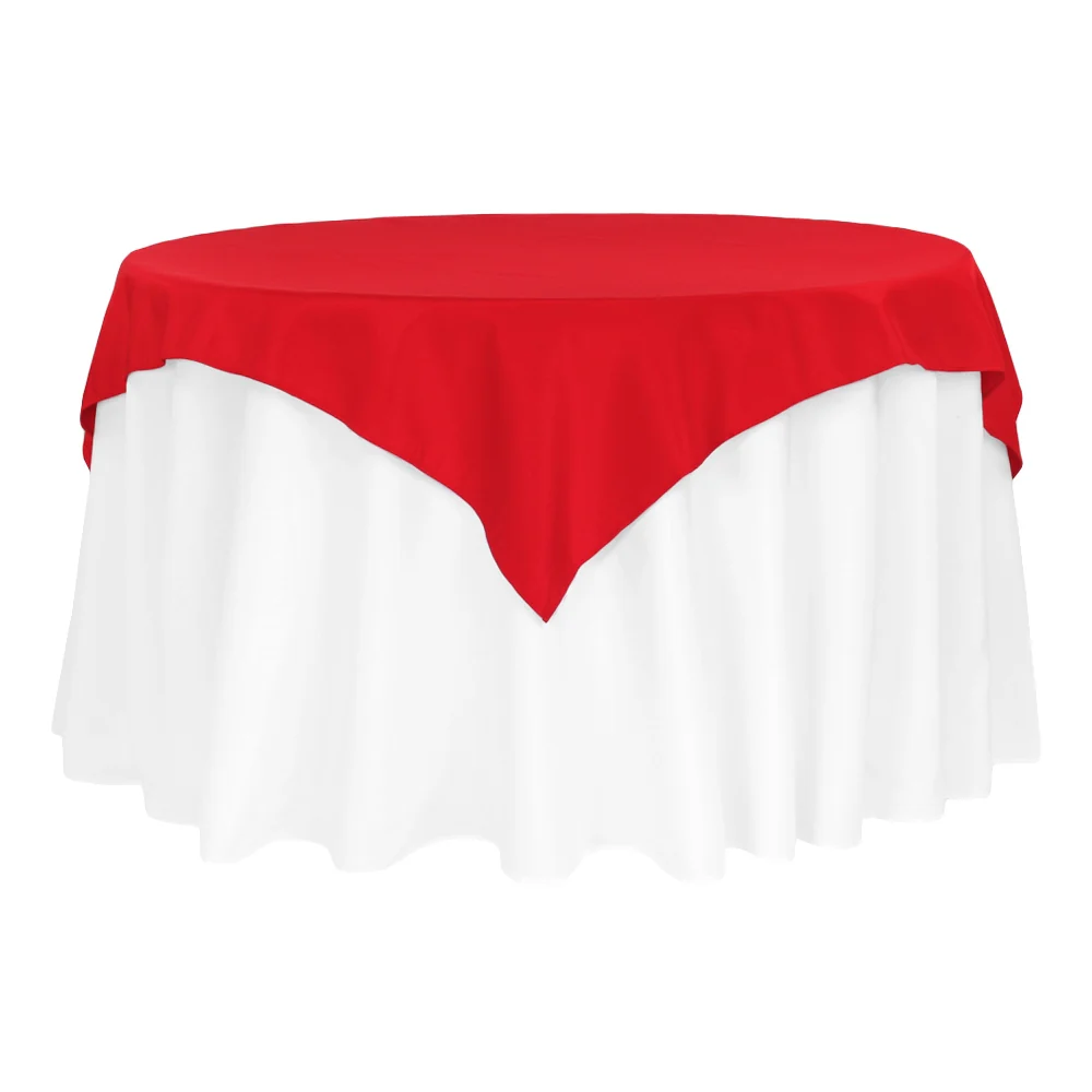 Premium Polyester Square 54" Overlay/Tablecloth - Red