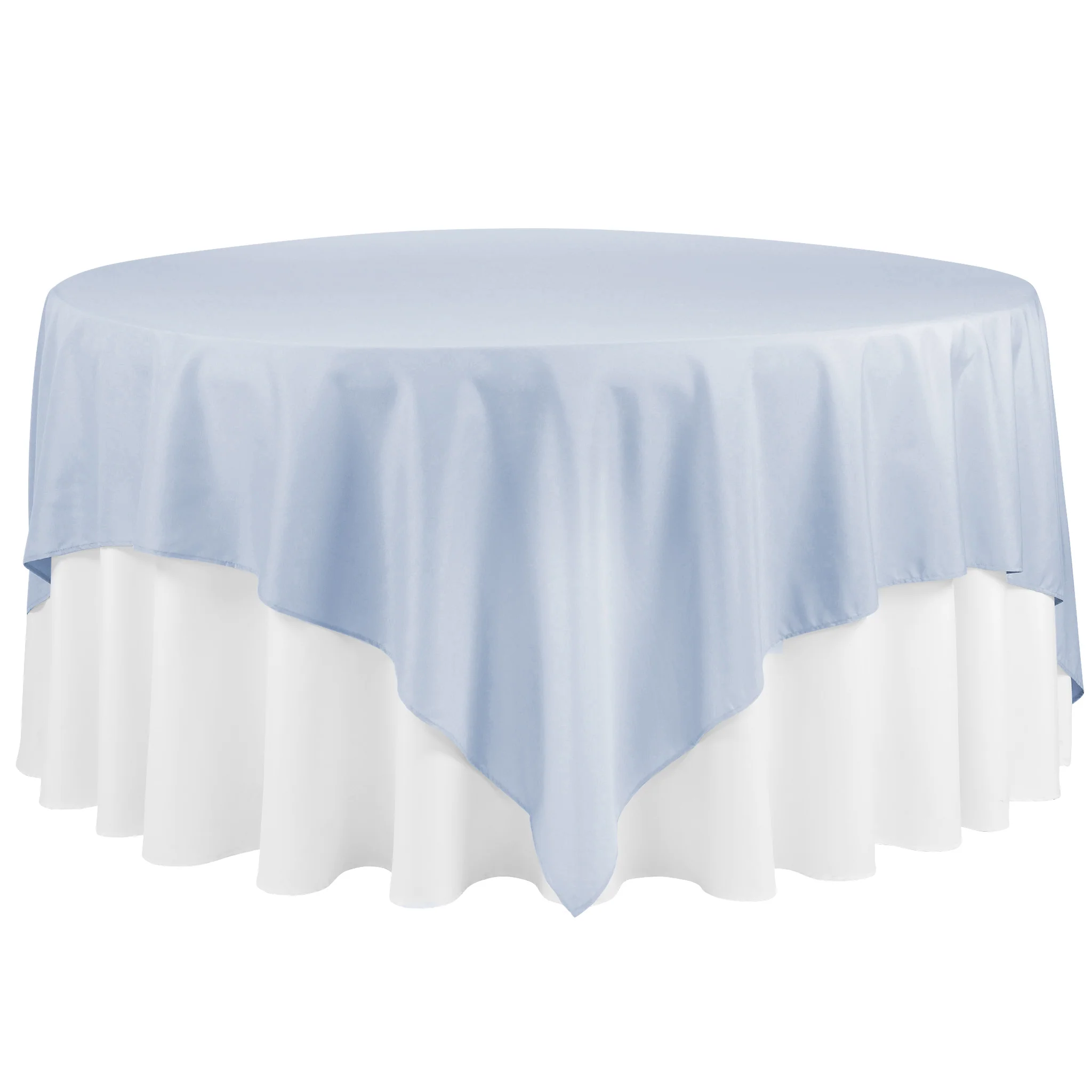 Premium Polyester Square 90"x90" Overlay/Tablecloth - Dusty Blue
