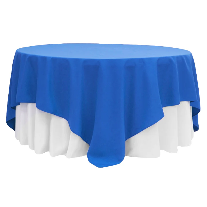 Premium Polyester Square 90"x90" Overlay/Tablecloth - Royal Blue