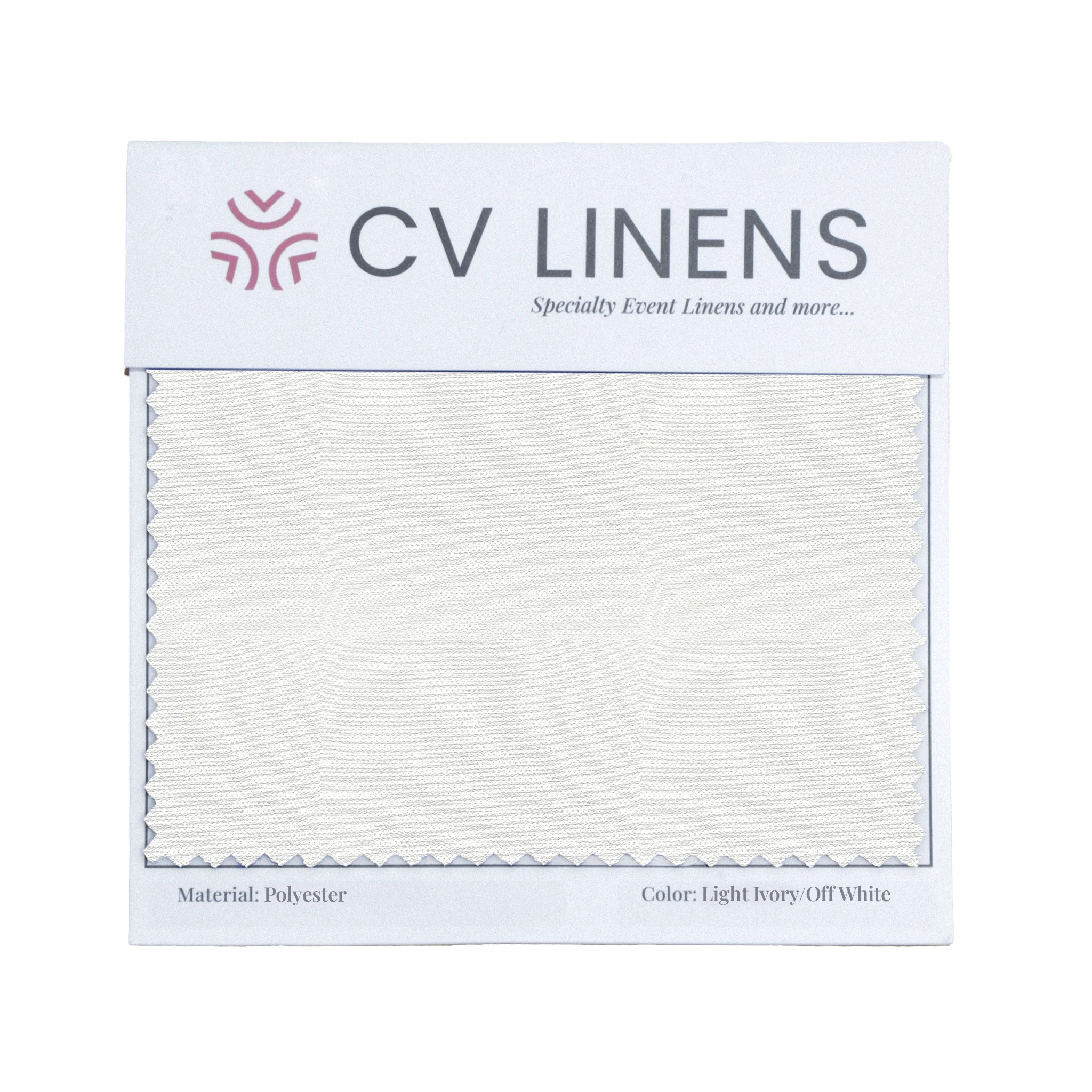 Polyester Swatch Card - Light Ivory/Off White