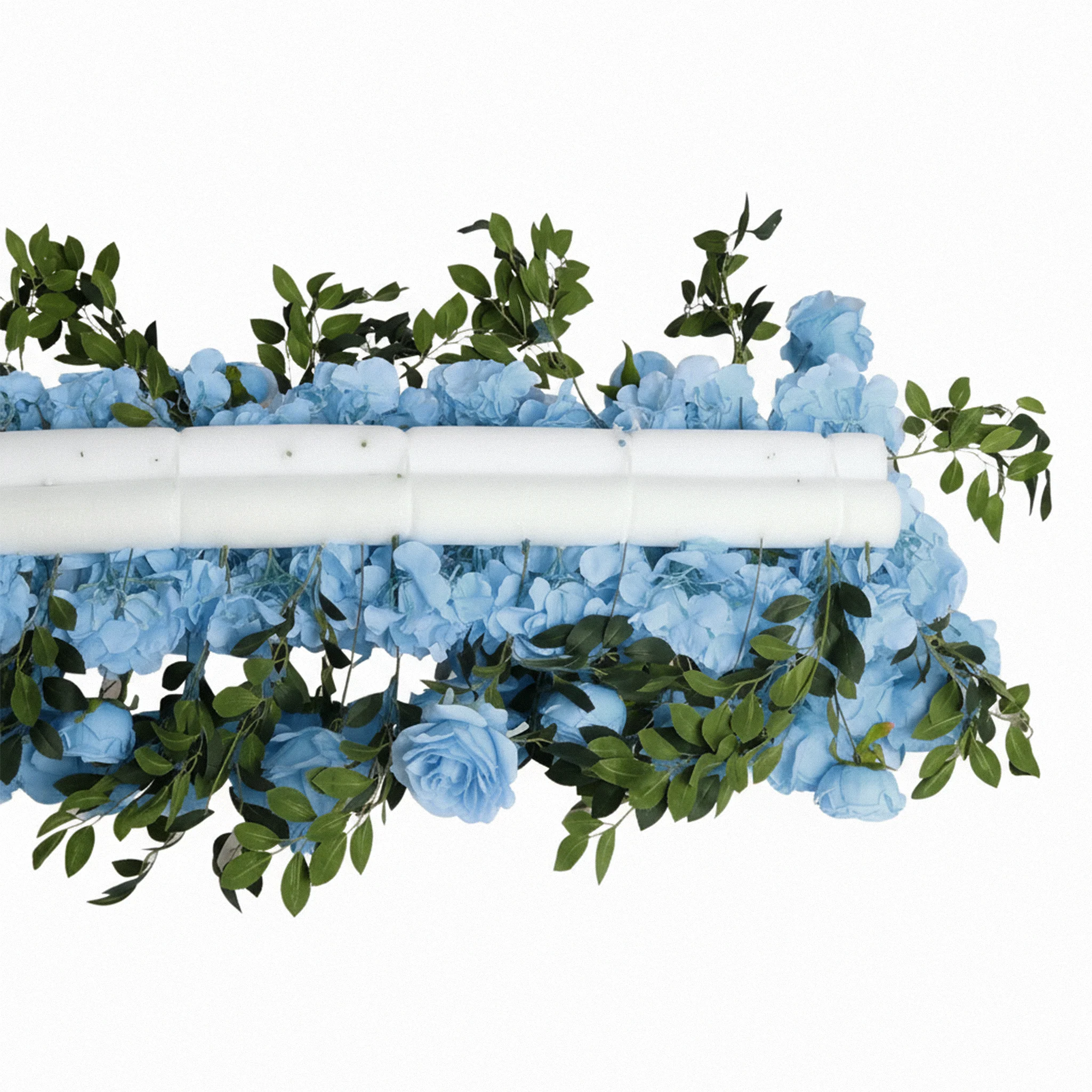 2 pcs/pk Premade Flower Backdrop Arch/Table Runner Decor - Baby Blue - Image 5