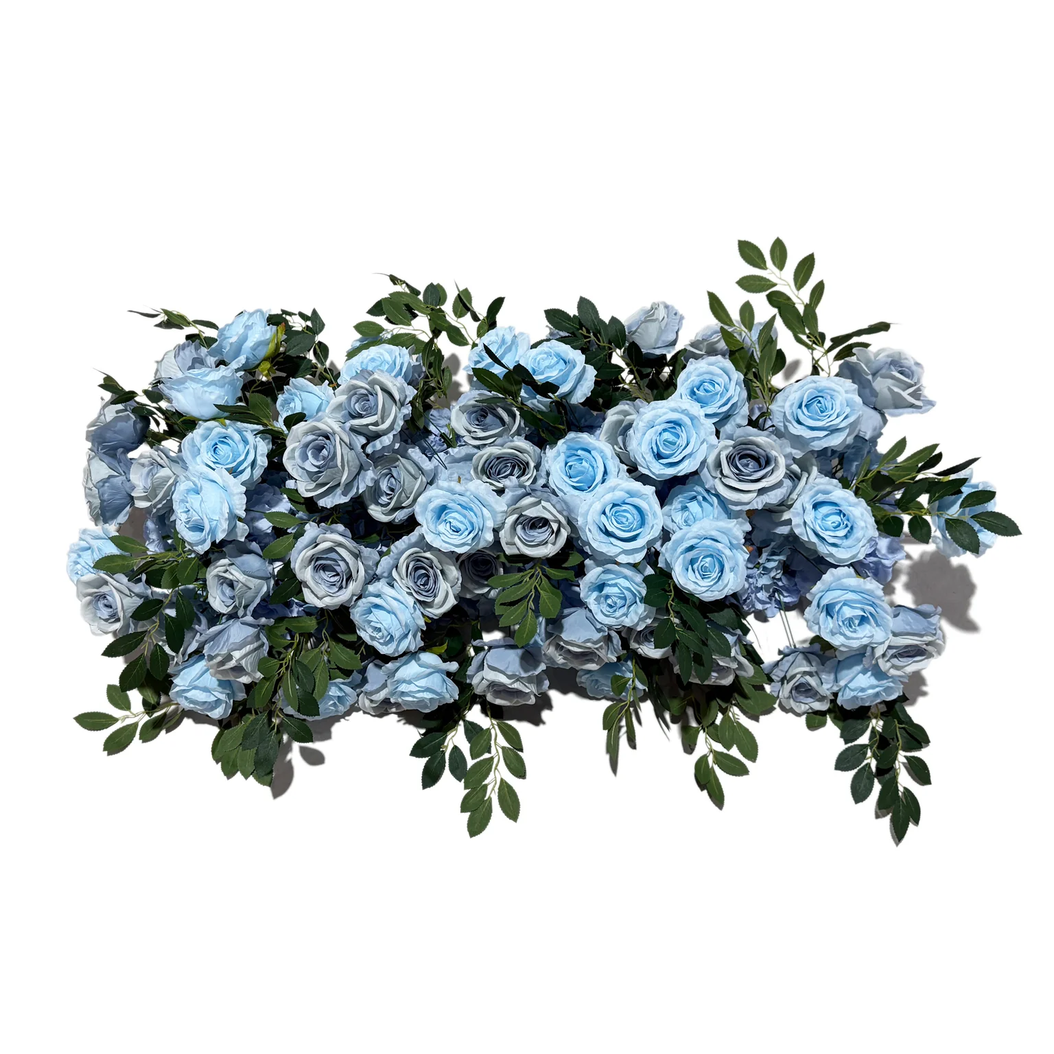 2 pcs/pk Premade Flower Backdrop Arch/Table Runner Decor - Baby Blue - Image 6