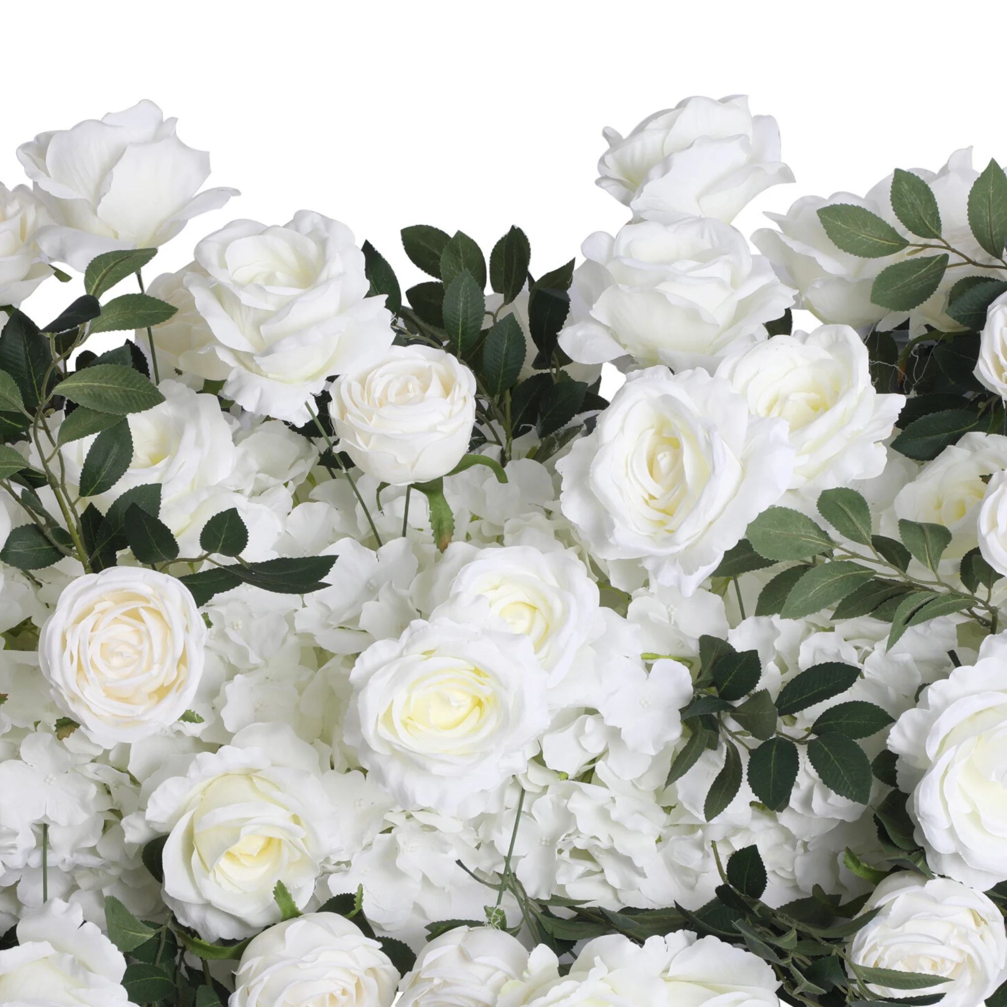 2 pcs/pk Premade Flower Backdrop Arch/Table Runner Decor - White - Image 2