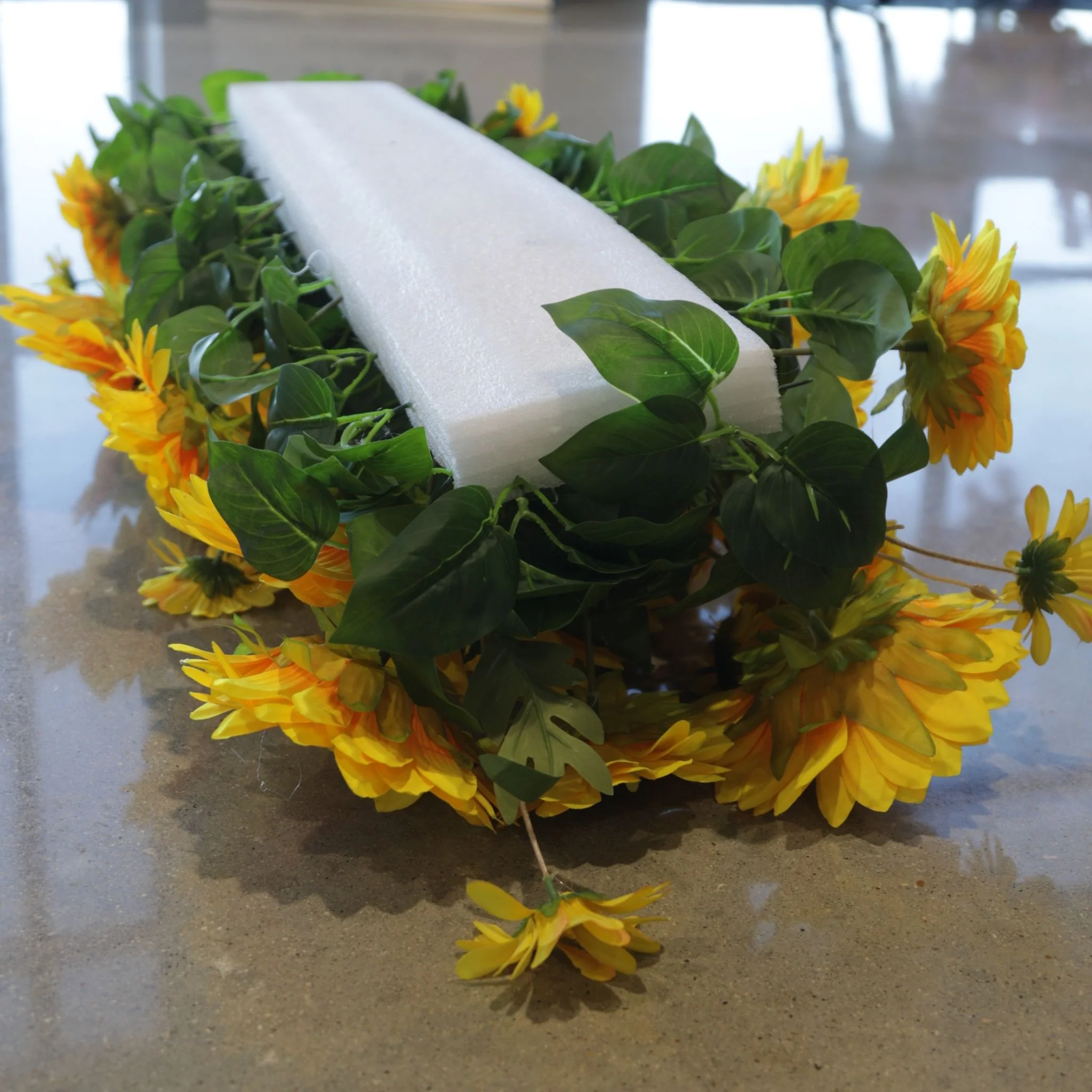 2 pcs/pk Premade Sunflower Backdrop Arch/Table Runner Decor - Image 6