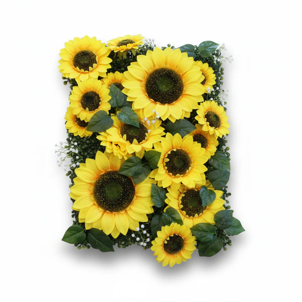 6 pcs/pk Premium Artificial Sunflower Wall Backdrop Panel 60cm x 40cm